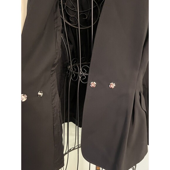 Rebecca Minkoff 6 Black Amber Black Wrap Jacket Blazer Small Collared - Picture 5 of 7